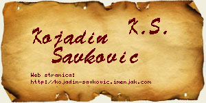 Kojadin Savković vizit kartica